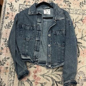 Denim Jacket with Studded Details